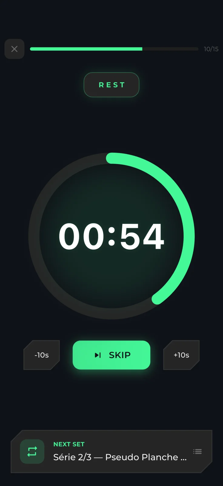 Rest Timer Between Calisthenics Sets
